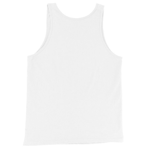 Mens staple tank top white back