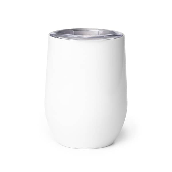 Wine tumbler white back