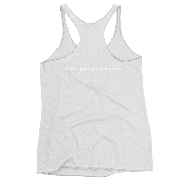 Womens racerback tank top heather white